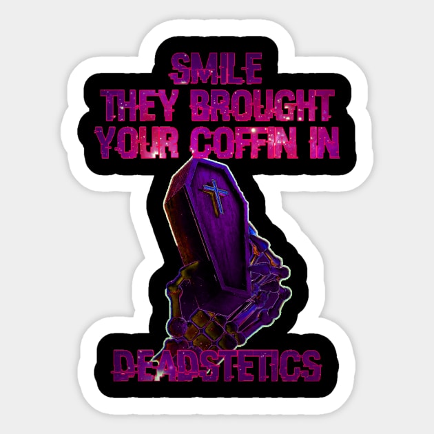 DEADSTETICS Coffin Print Sticker by DepartFromMeArtistry